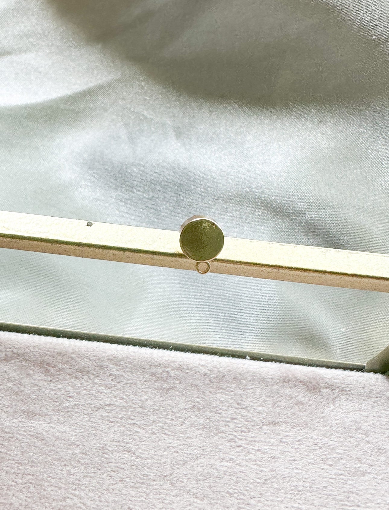 Circle gold earring post