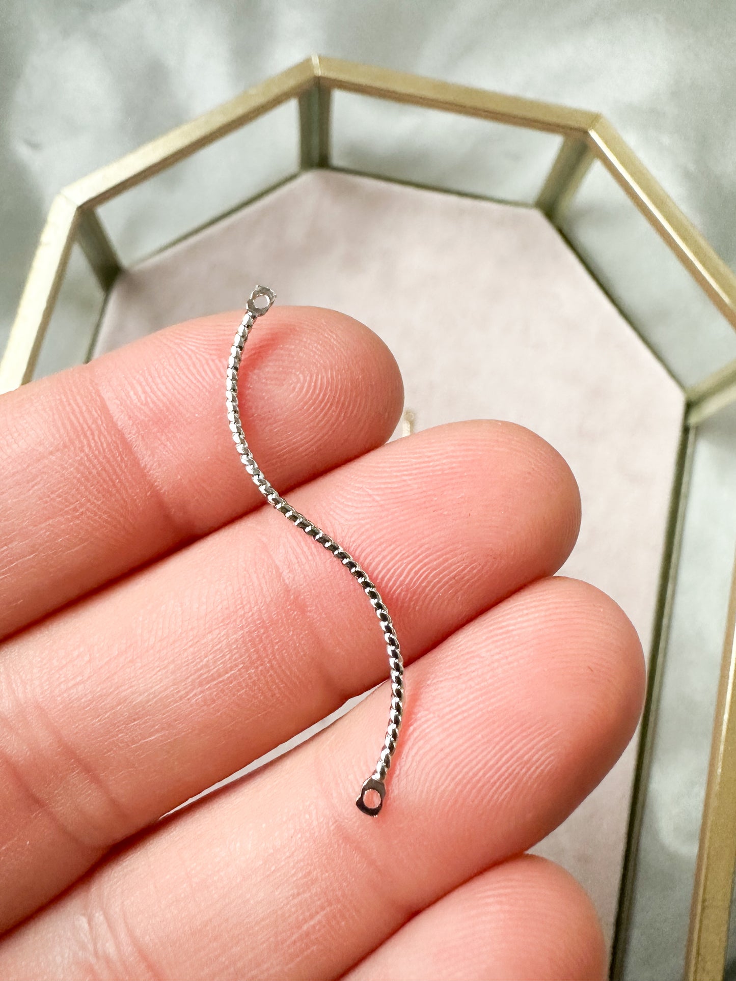 20 piece double connector Brass charms