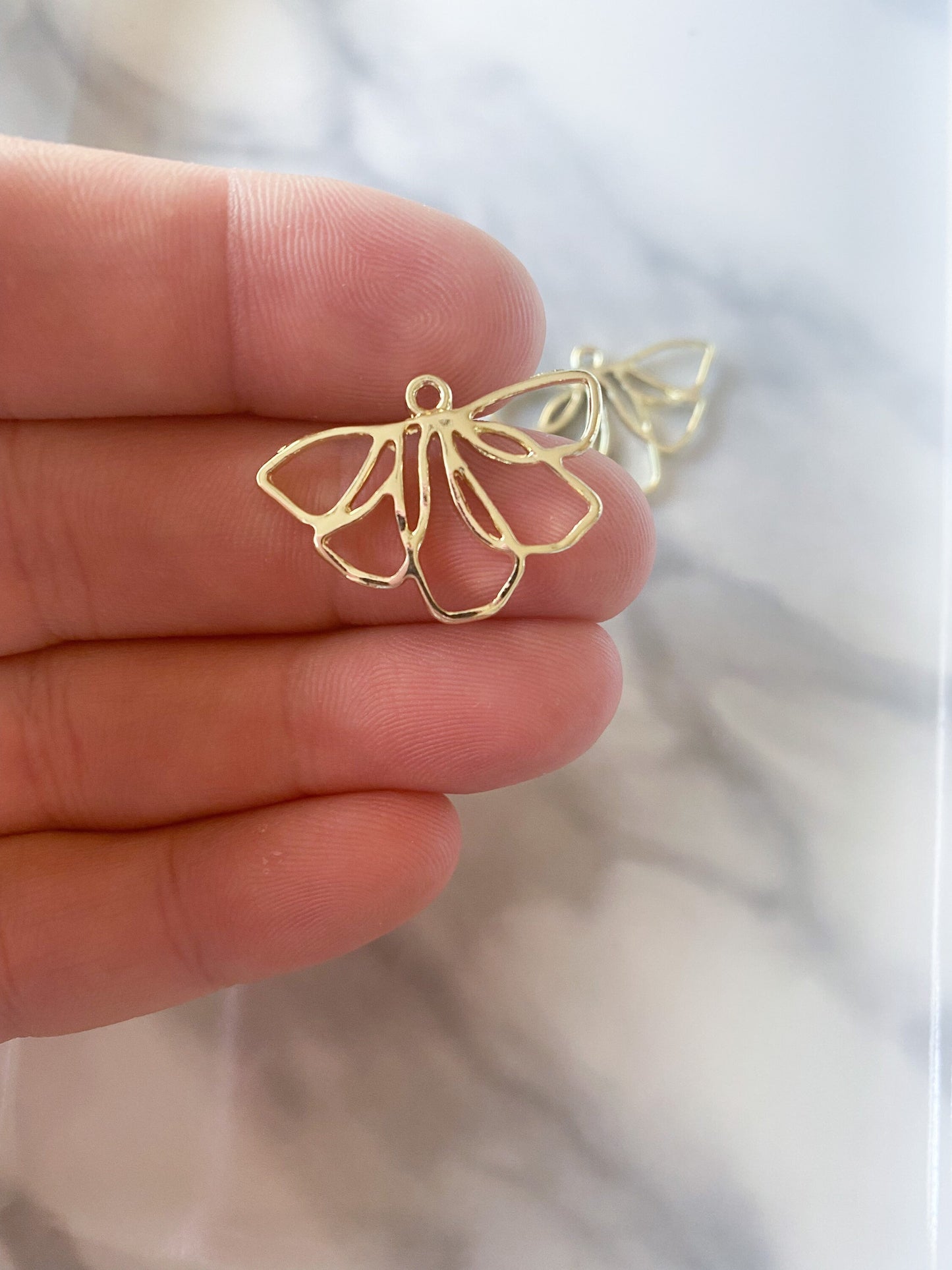 flower brass charms for earrings