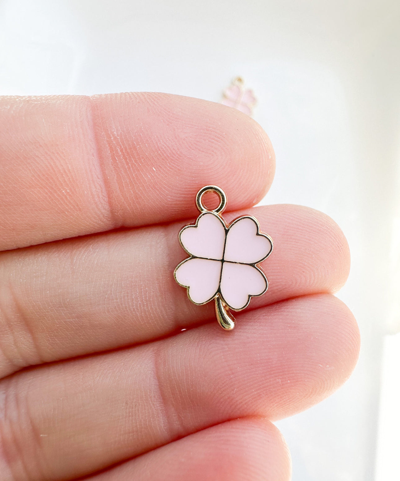 Clover Earring Brass Charms