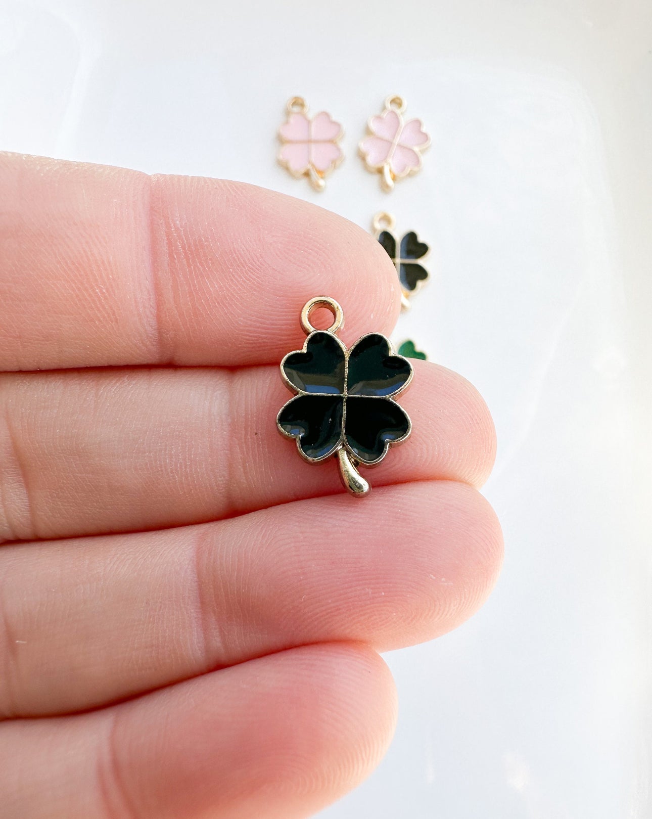 Clover Earring Brass Charms