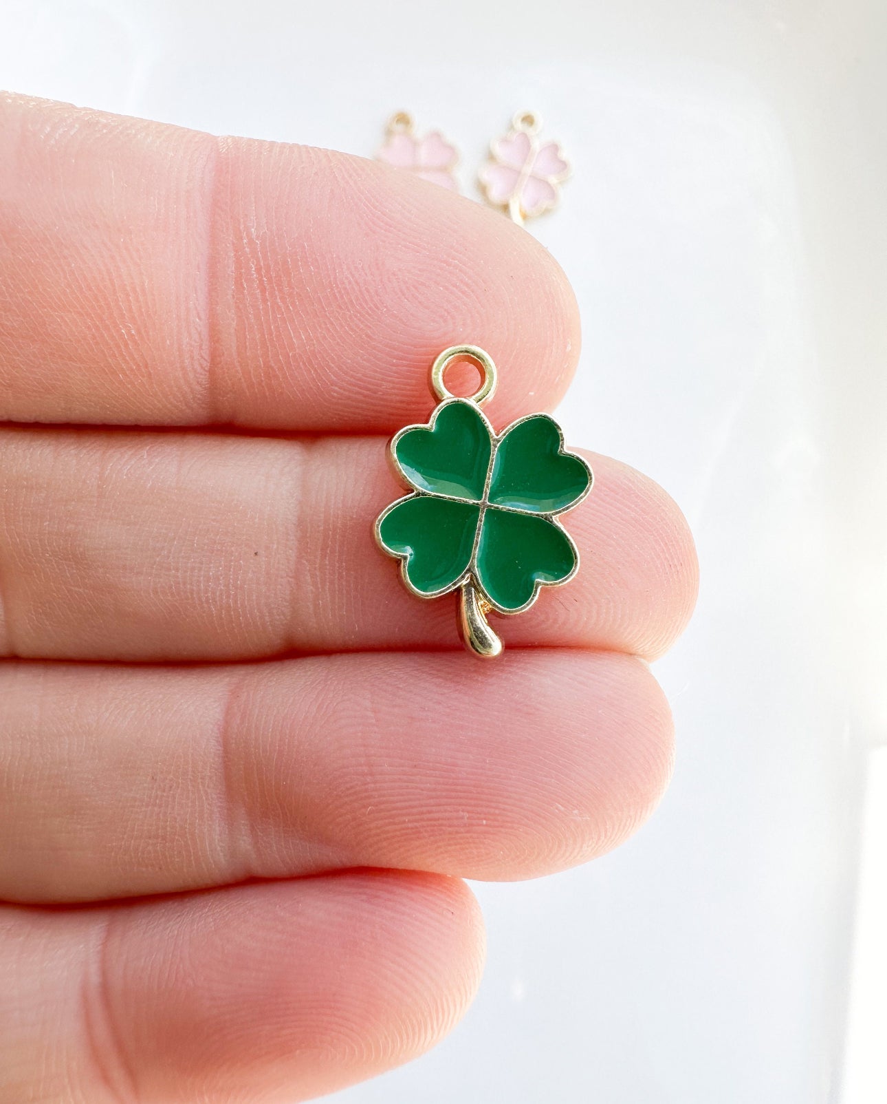 Clover Earring Brass Charms