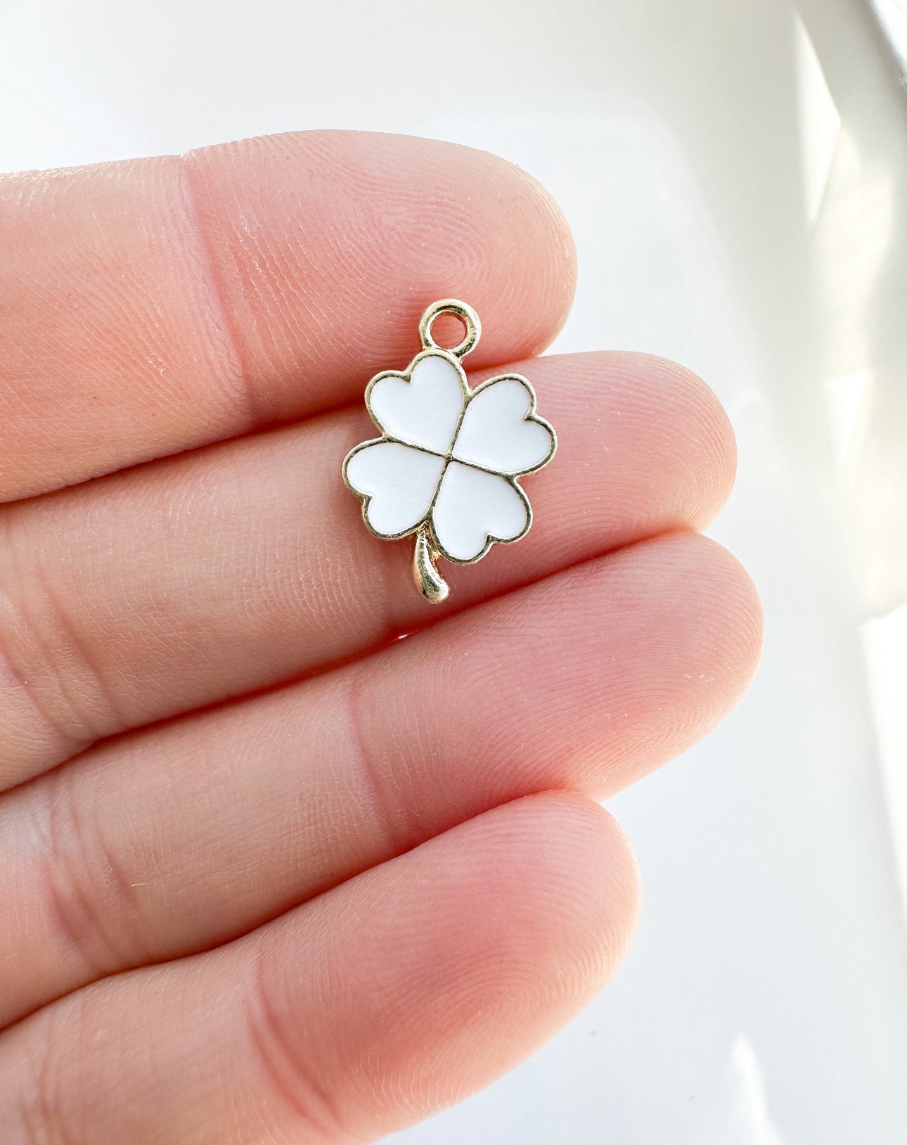 Clover Earring Brass Charms