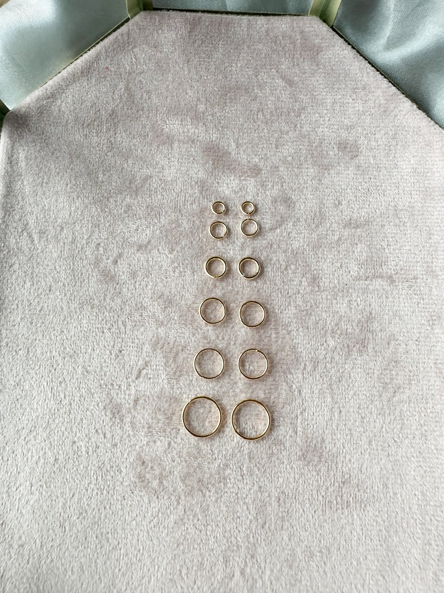 24k gold plated jump rings: 50 pieces