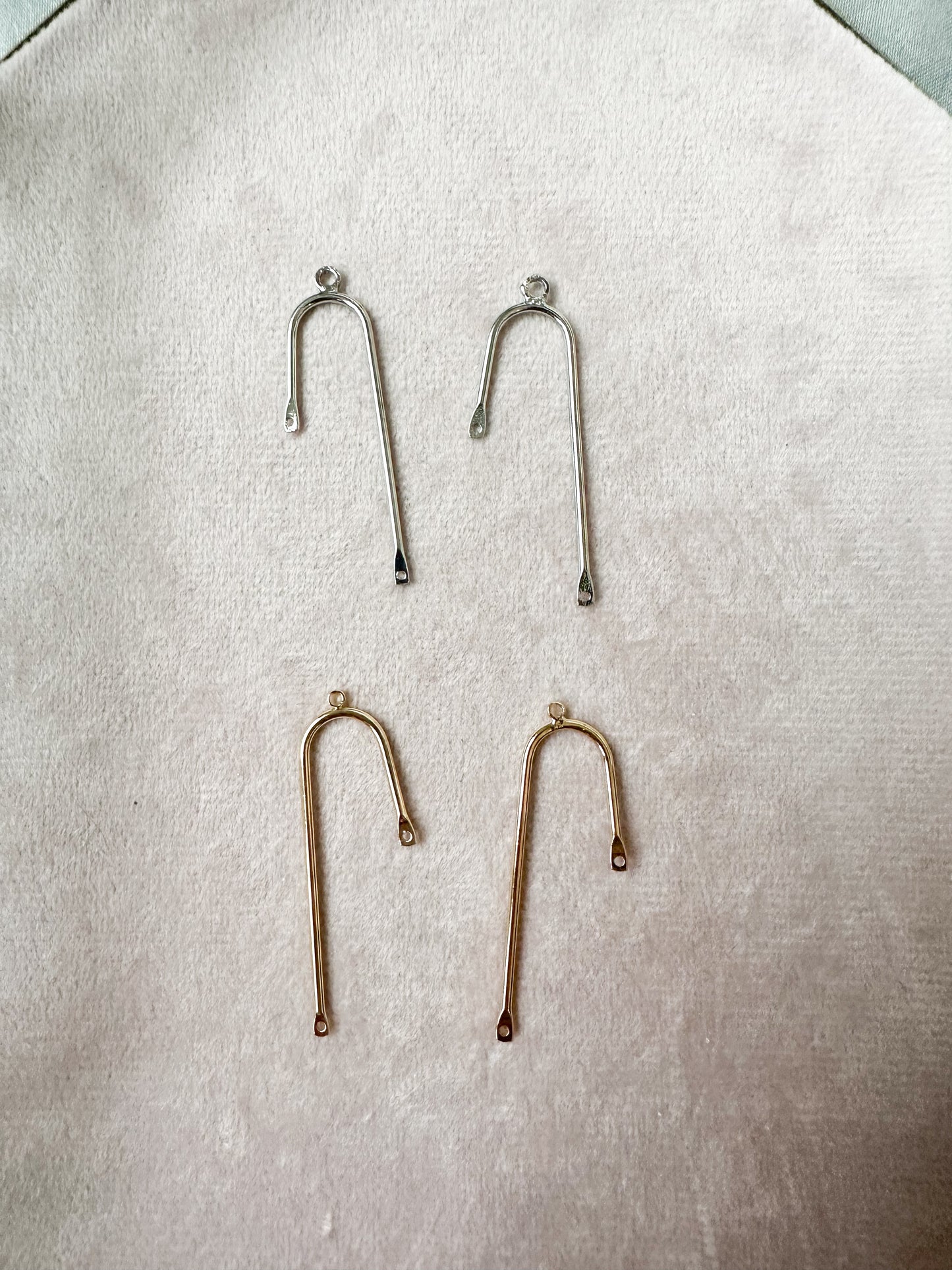 10 piece connector Brass charms