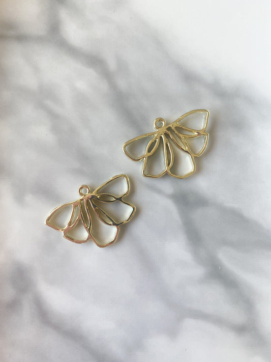 flower brass charms for earrings