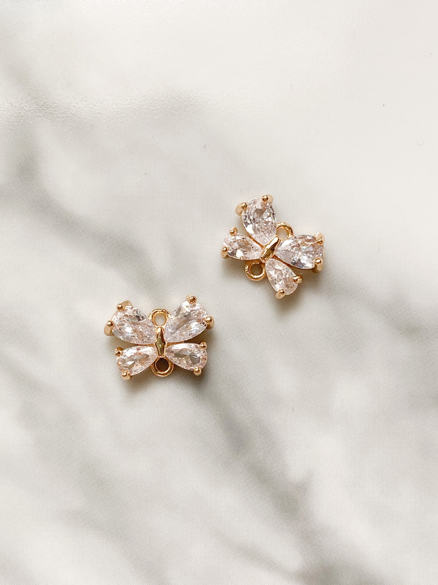Butterfly gold connector charm